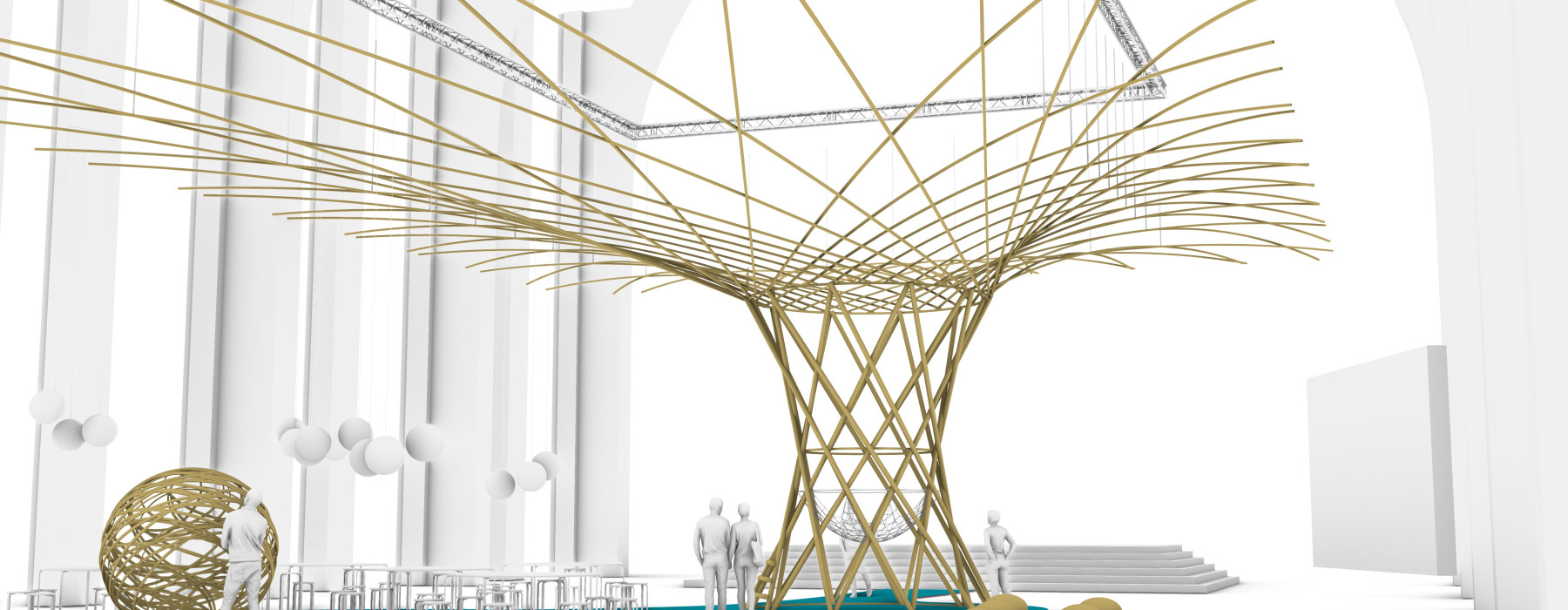 Ontwerp bamboe toren, 2026 ©Bamboobuilds & Studio Akēka