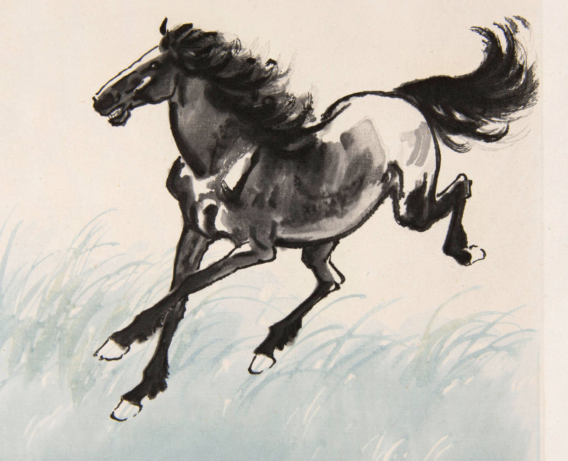 Inktschildering door Xu Beihong. (RV-3645-26)