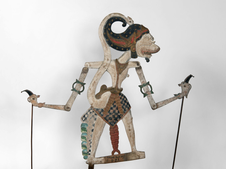 A Hanuman wayang puppet from Indonesia. (TM-1775-4)